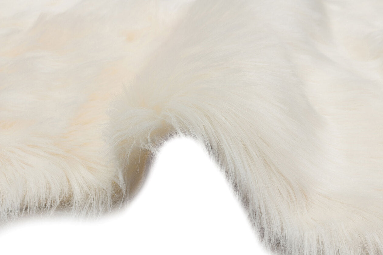 NEW SINGLE CREAM - NEW LOVELY - Yumuşak Dokulu Uzun Tüylü Yıkanabilir Kuzu Postu